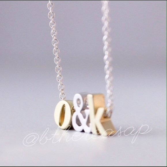 CUSTOM lowercase INITIALS NECKLACE - Picture 2 of 4